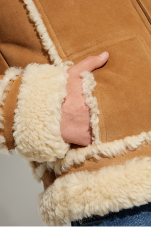 Dolce & Gabbana Lammfellmantel mit Taschen