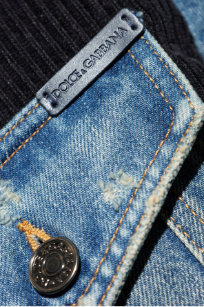 Dolce & Gabbana Jeansjacke mit Cord-Einsätzen