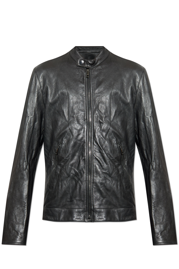 Leather jacket with stand-up collar od Dolce & Gabbana
