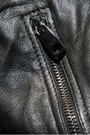 Dolce & Gabbana Lederjacke mit Stehkragen