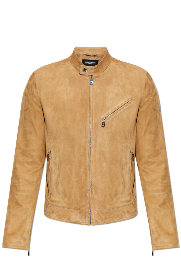 Suede jacket with stand-up collar od Dolce & Gabbana