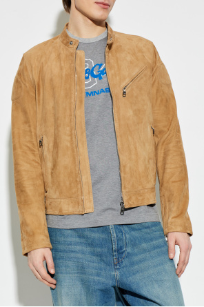 Dolce & Gabbana Suede jacket with stand-up collar