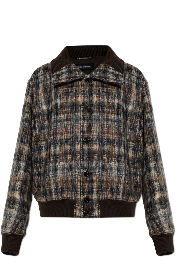 Wool Jacket with Collar od Dolce & Gabbana