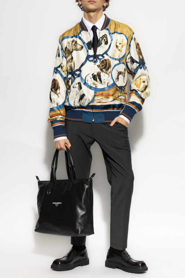 Dolce & Gabbana Chaqueta de seda tipo bomber