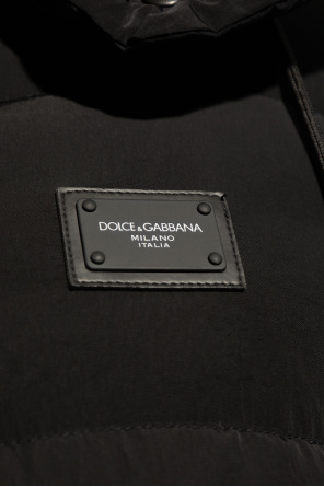 Dolce & Gabbana Kids logo strap skinny jeans Down jacket