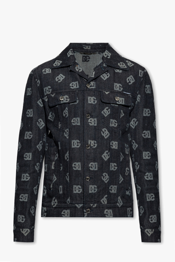 Dolce satin & Gabbana Jeansowa kurtka z monogramem