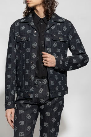 Dolce satin & Gabbana Jeansowa kurtka z monogramem