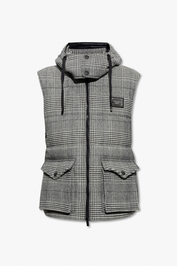 Dolce & Gabbana graphic-print wallet Insulated hooded vest