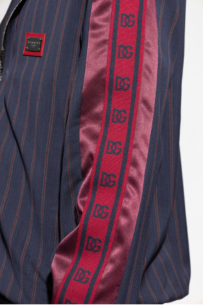 Dolce & Gabbana Pre-Owned 2000s structured wool dress Dolce & Gabbana Royals stripe track pants