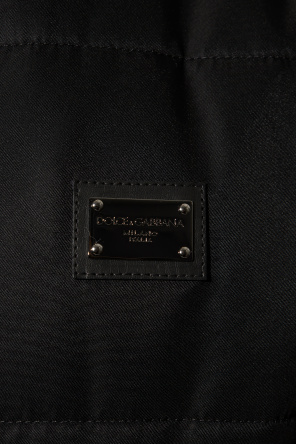 Dolce & Gabbana Pikowana kurtka z logo