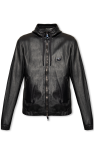 Dolce & Gabbana BLACK Hooded leather jacket