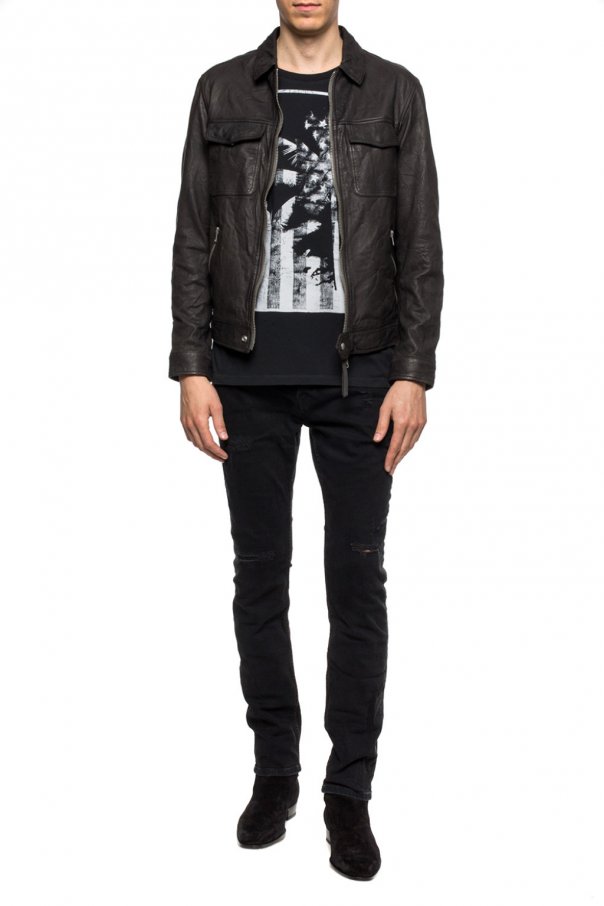 all saints garter leather jacket