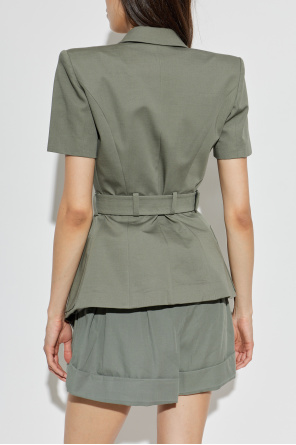 Balmain Asymmetric blazer with belt