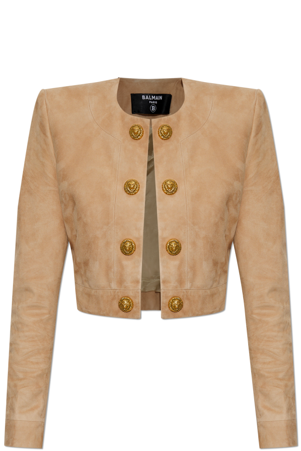 Short suede jacket od Balmain