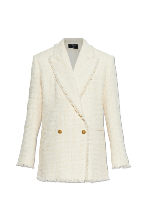 Tweed blazer with lurex thread