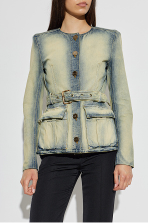 Balmain Denim blazer with belt