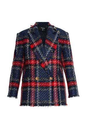 Tweedowa marynarka z lureksową nicią