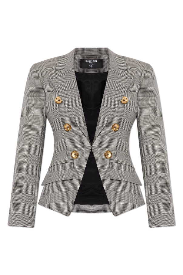Checked pattern blazer od Balmain