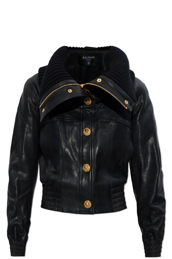 Leather jacket od Balmain