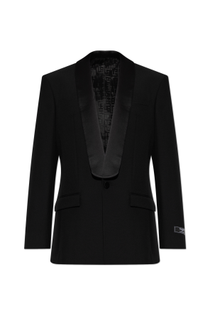 Wool blazer with single vent