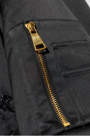Balmain Bomber jacket with shimmering appliqués