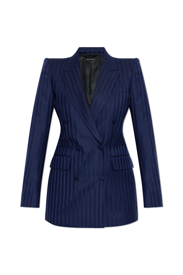 Wool blazer with pinstripe pattern od Tom Ford