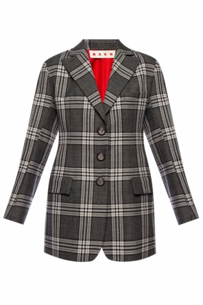 Patterned notch lapel blazer od Marni