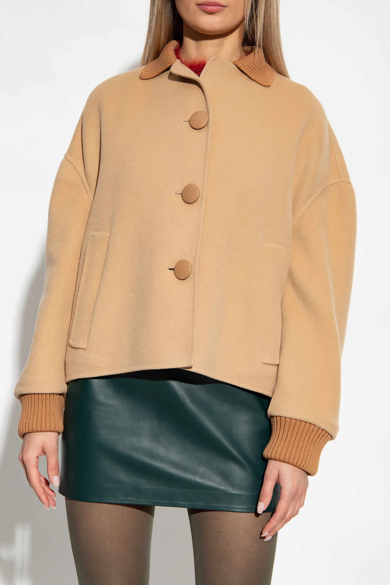 marni brown Wool jacket