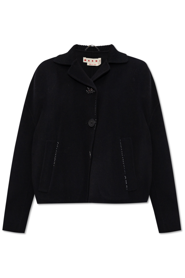 Marni Wool jacket with decorative stitching