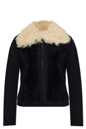 Cardigan with fur collar od Marni