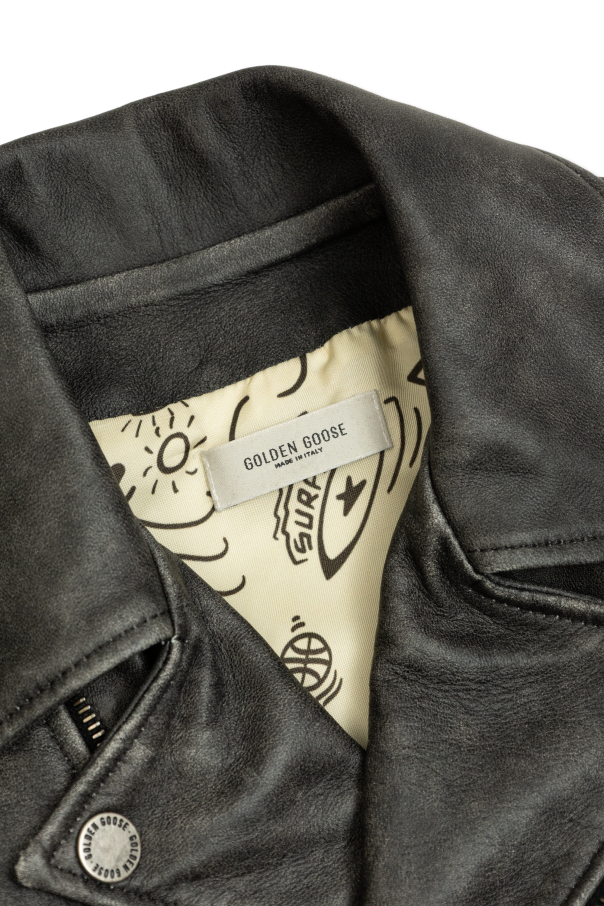 Golden Goose Kids Lederjacke