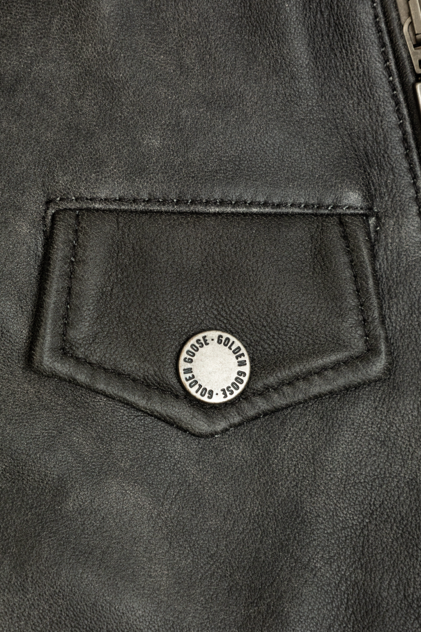 Golden Goose Kids Lederjacke