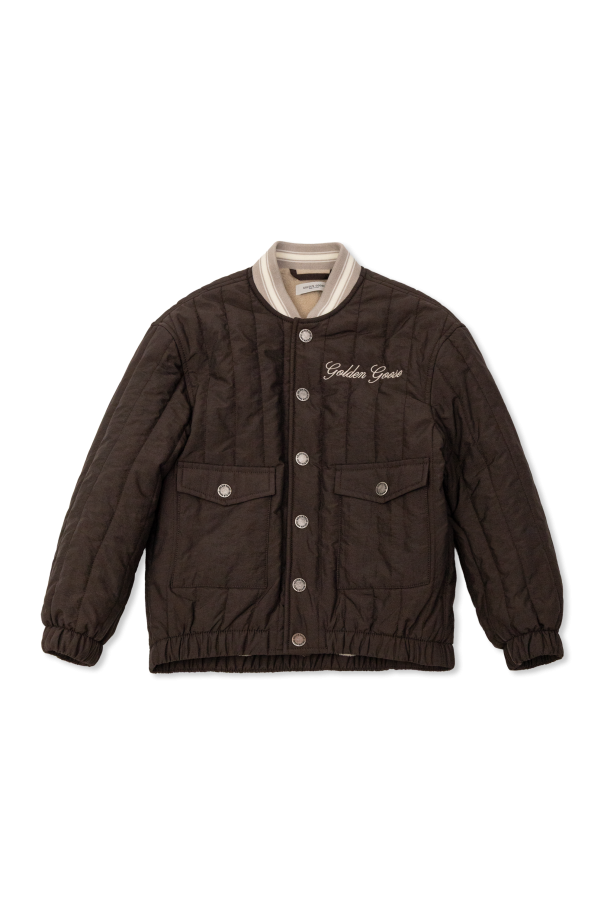 Insulated jacket with logo od Golden Goose Kids