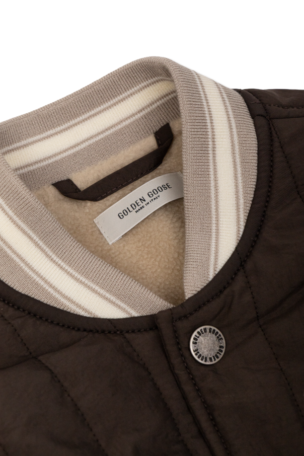 Golden Goose Kids Zateplená bunda s logom