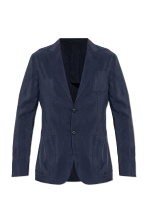 Silk blazer with open lapels
