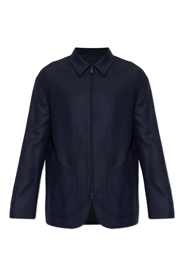 Wool jacket with herringbone pattern od Giorgio Armani