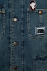 Golden Goose BLUE Denim jacket with patches
