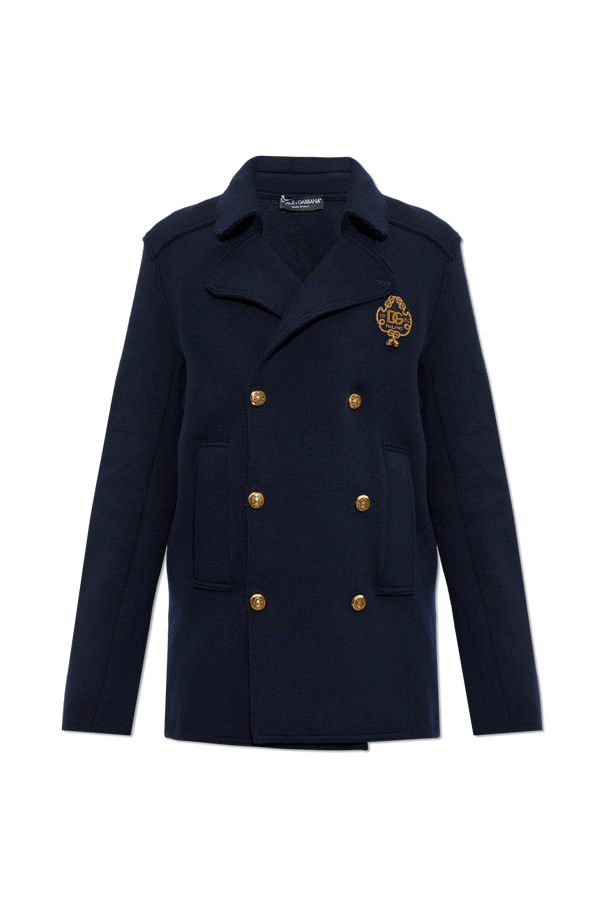 Wool cardigan with appliqué od Dolce & Gabbana