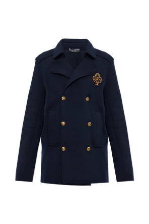Wool cardigan with appliqué