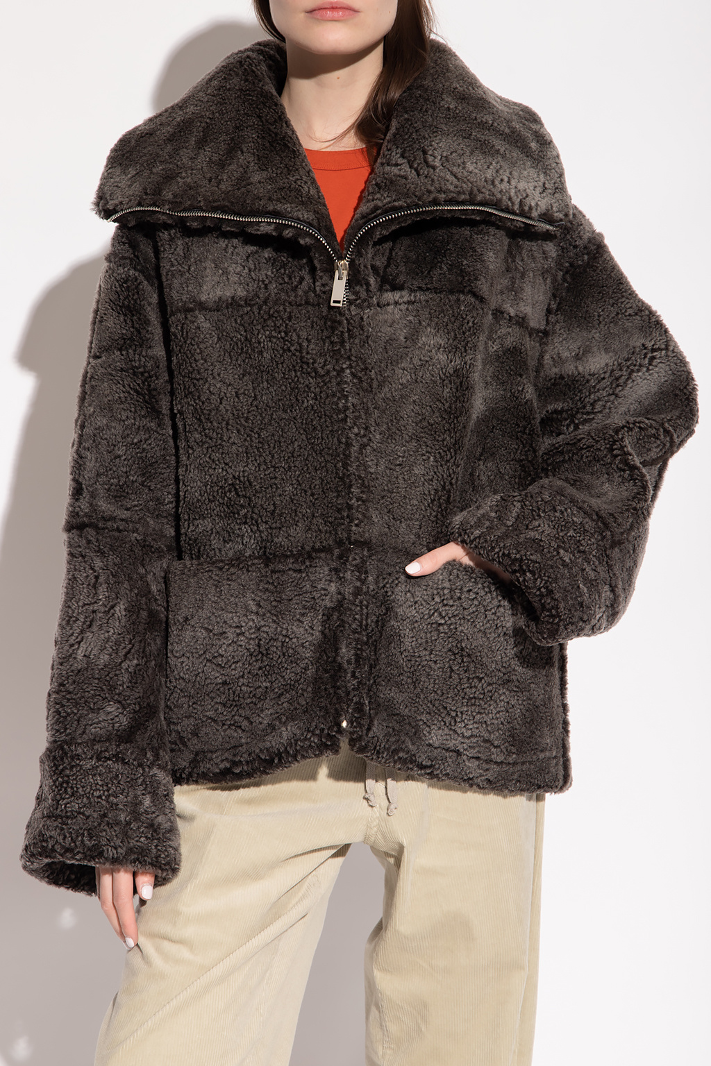 HALFBOY Loose-fitting shearling jacket