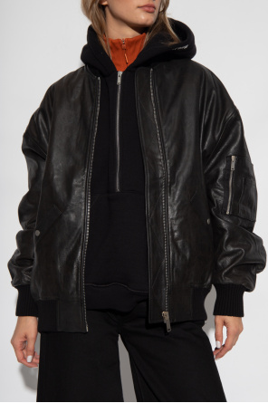 HALFBOY Leather bomber Double-breasted jacket