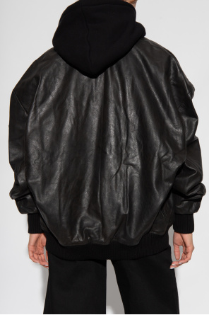 HALFBOY Leather bomber Double-breasted jacket