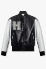HALFBOY BLACK Leather bomber jacket