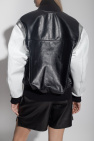 HALFBOY BLACK Leather bomber jacket