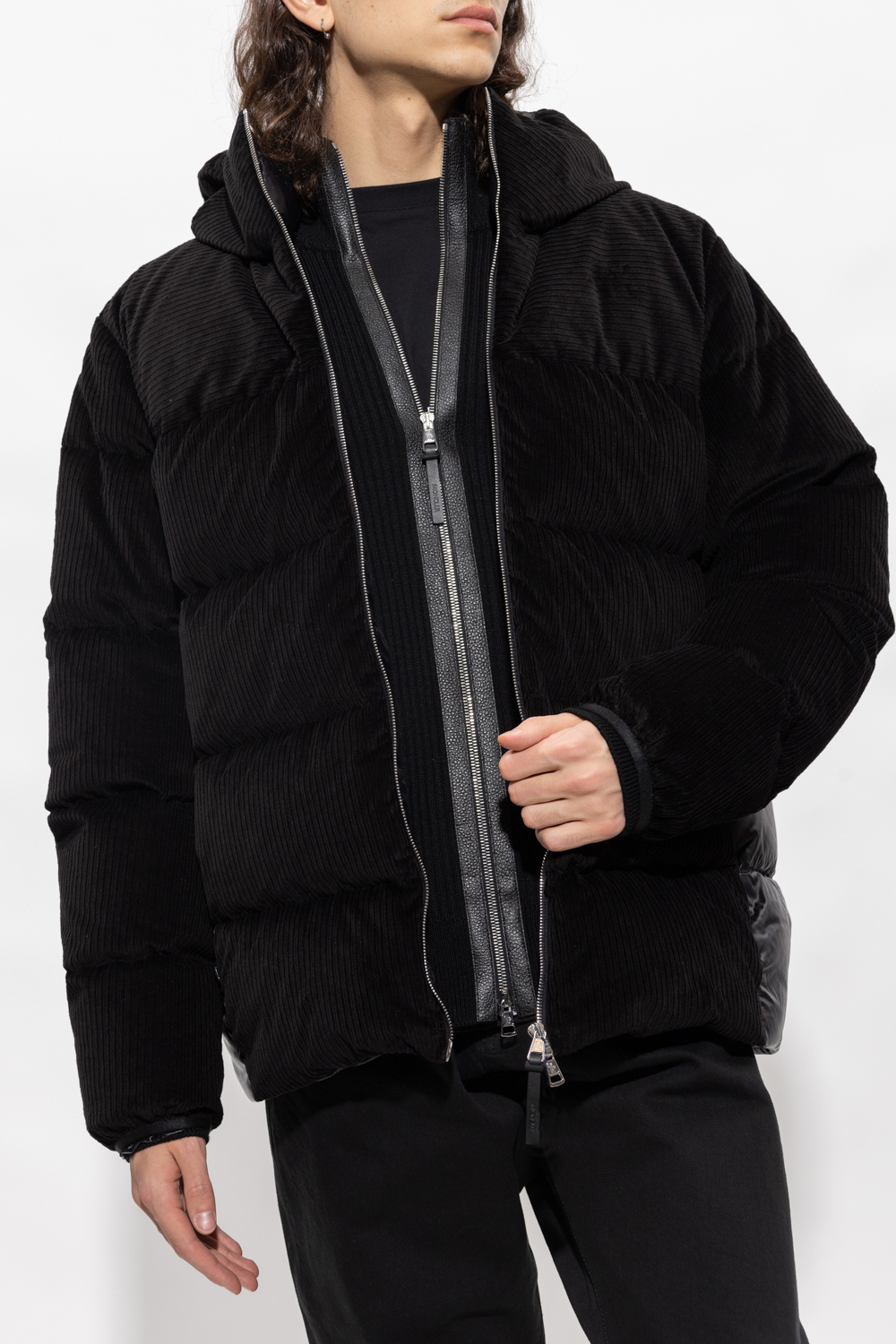 Moncler Down amp jacket with logo