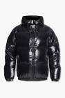 Navy blue nylon HUGO BOSS padded jacket with hood