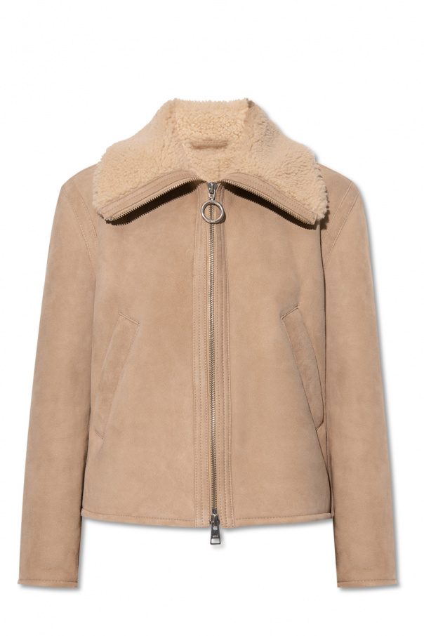 Ami Alexandre Mattiussi Shearling jacket Blaugrau with collar