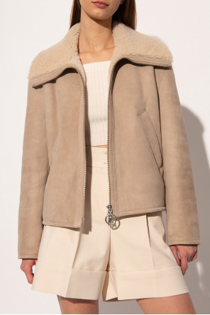 Ami Alexandre Mattiussi Shearling jacket Blaugrau with collar