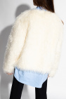 faded printed t shirts Furry jacket