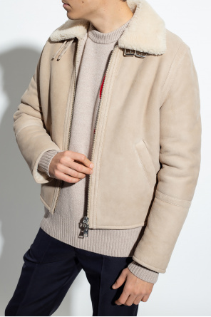 Ami Alexandre Mattiussi Shearling jacket with collar